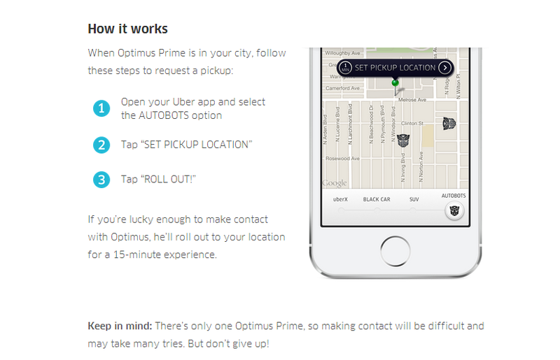 Illustration for article titled How To Use Uber To Get A Ride From Optimus Prime